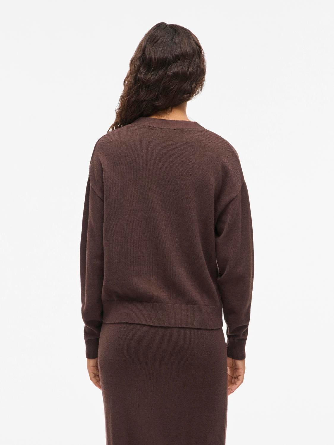 VIRIL Knit Cardigan - Coffee Bean - VERO MODA & VILA Bergvik